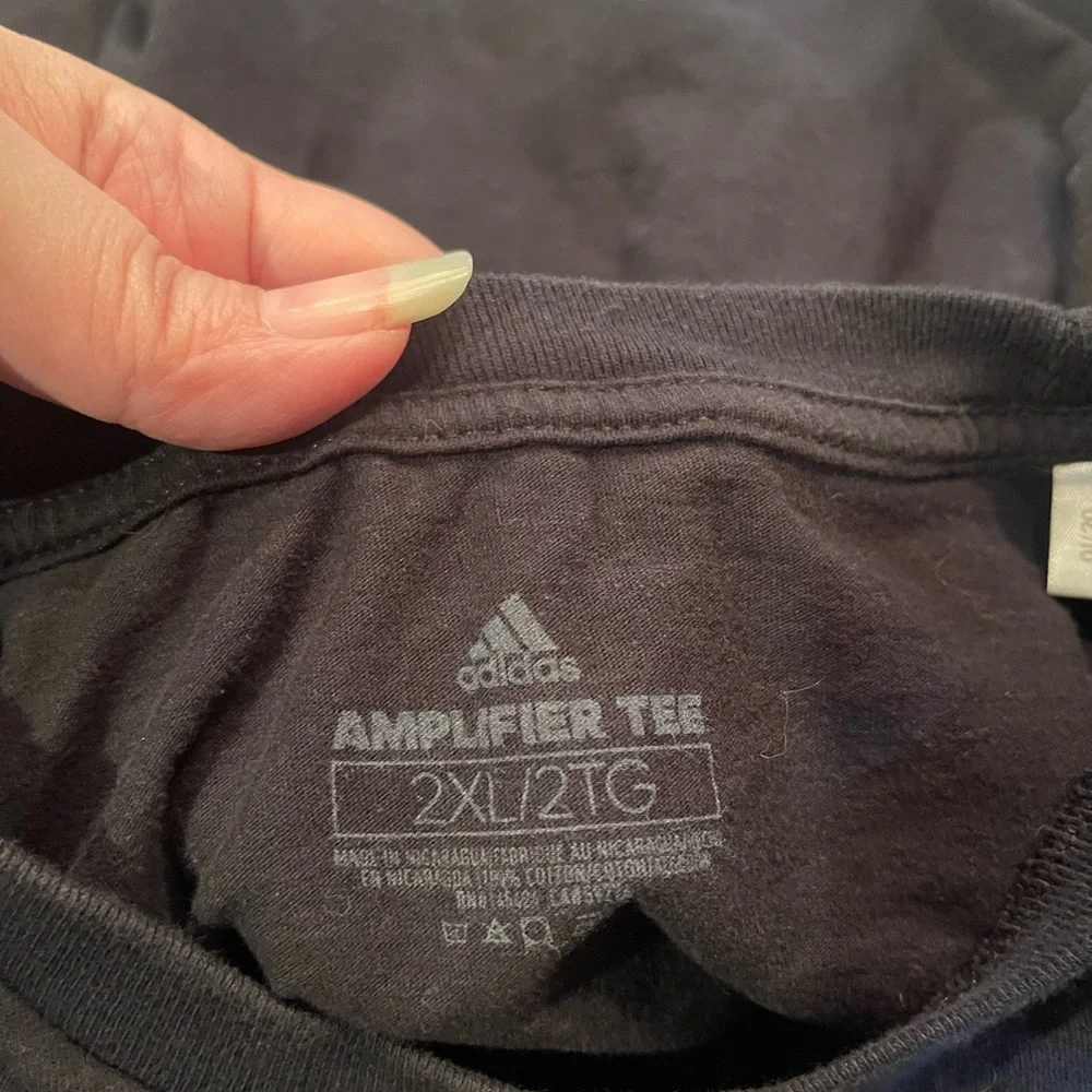 Adidas Amplifiers Tee with Multicolored Logo